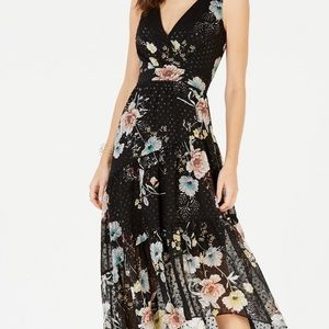 I.N.C. Sleeveless Clip-Dot Maxi Dress